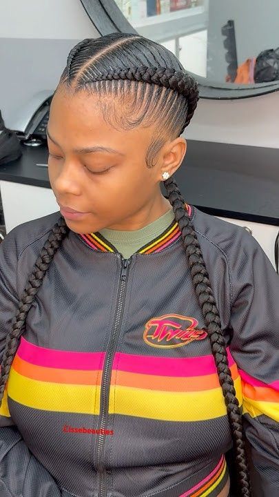 TWO FEED-IN BRAIDS